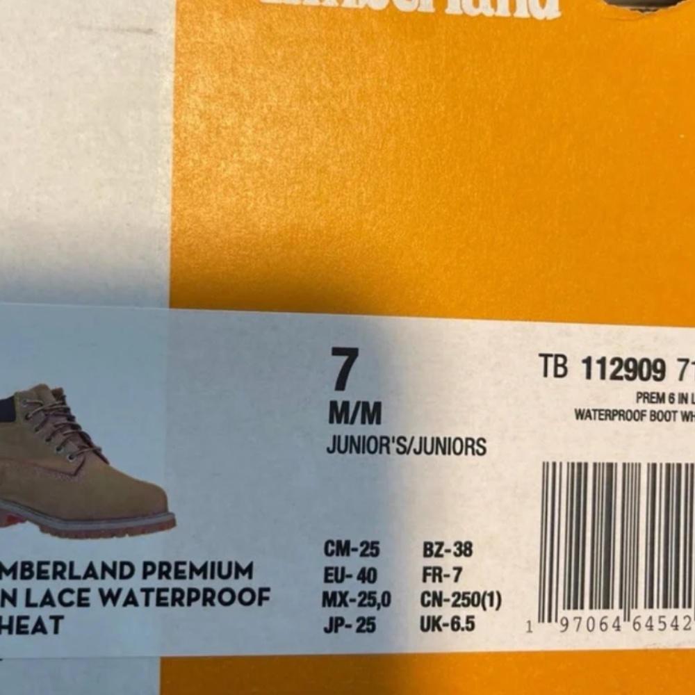 Timberland premium 6in lace waterproof wheat - Picture 4 of 4